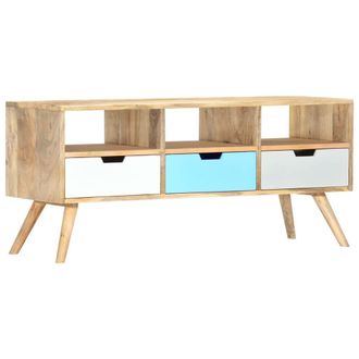vidaXL Mueble Para Tv De Madera Maciza De Mango 110x35x48 Cm Vidaxl