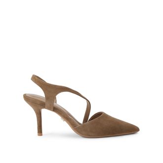 Carvela Womens Suede Symmetry Court Heels - Tan - Size UK 3