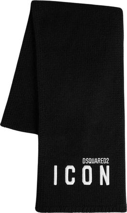 Dsquared2 Gebreide Sjaal - Heren - Wintersjaals - Zwart - ONE Size - Accessoires