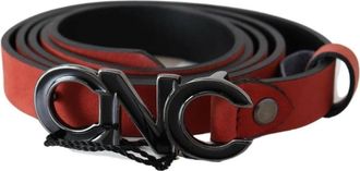 Costume National Rood Leren Mode Riem Itali&euml; - Dames - Riemen - Rood - ONE Size - Leer - Accessoires