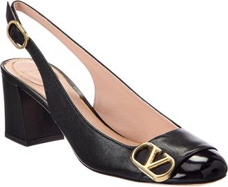 Valentino Vlogo 60 Leather Slingback Pump