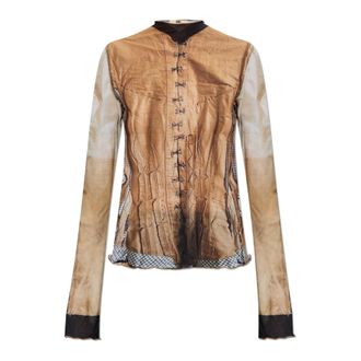 Charlotte Knowles Long Sleeve Tops, female, Brown, Size: XS Halcyon Top