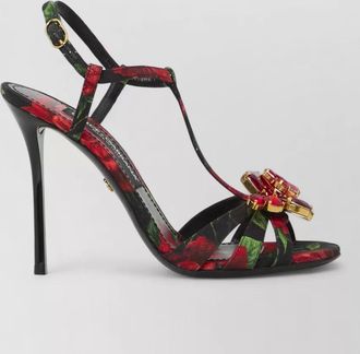 Dolce & Gabbana crystal-embellished brocade sandals