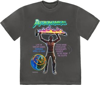 Travis Scott Back Bling T-shirt Washed Black CJFN-SS11