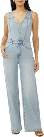 Silver Jeans Co Wide Leg Denim Jumpsuit in Holbox at Nordstrom, Size X-Small X 31