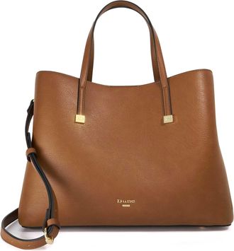 Dune London Womens Accessories Dominant - Double Grab Handle Tote Bag - Tan Leather - One Size