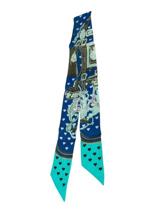 Hermès 1999-2007 Brides De Gala Love Silk Twilly Scarf scarves - women - Silk - One Size - Blue