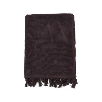Emporio Armani Jacquard foliage motif beach towel Woman One Size