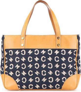 Celine Pre-owned Womens All Over Logo Print Tote Bag - Dark Blue Textile - One Size