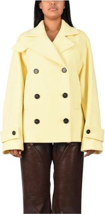 Msgm Cappotto doppiopetto Caban - - Coats - Donna - Giallo - L