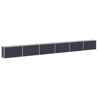 vidaXL Cama De Jard&iacute;n Elevada Gris Antracita 600 X 40 X 55 Cm Vidaxl