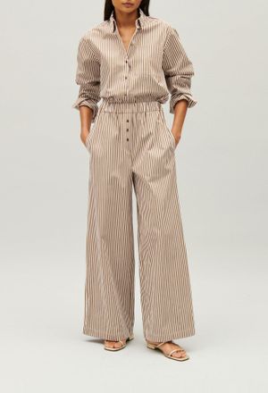 Claudie Pierlot Pantalon rayures bronze