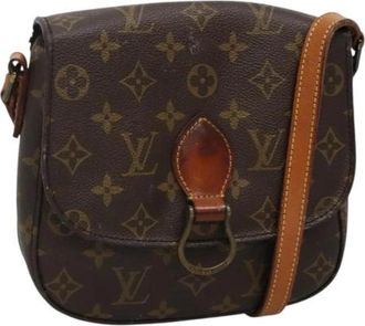 Louis Vuitton Tweedehands Canvas Louis Vuitton tassen - Dames - Vintage Schoudertas - Bruin - ONE Size - Leer - Vintage