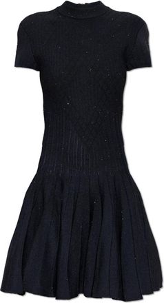 Balmain Glanzende Paillettenjurk - Dames - Korte kleedjes - Blauw - XS - Pailletten - Kleedjes