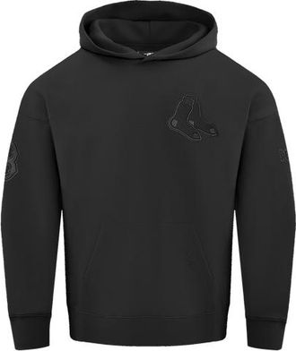 Pro Standard Mens RED SOX NEUTRAL DROP SHOULDER FLC PO HOODIE - Black Size 3XL