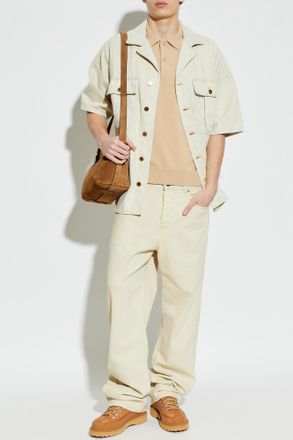 Balmain Loose Jeans, Mens, Beige