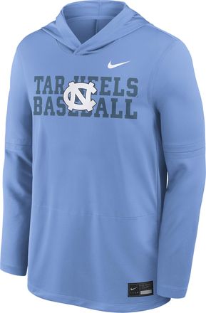 Nike North Carolina Dugout Nike Mens Dri-FIT College Long-Sleeve Hooded Top in Blue | 03B94EYNCN-ZM1