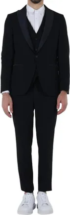 Bharnaba Hombre, Trajes, Negro, Talla: L