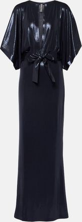 Norma Kamali Obie lame gown