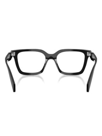 Prada geometric-frame glasses - women - Bio Acetate - 52 - Black
