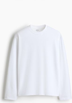 H&M Cooling Langarmshirt in Relaxed Fit - White