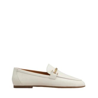Tod's Loafers, female, White, 5 1/2 UK, White leather moccasin with leather sole