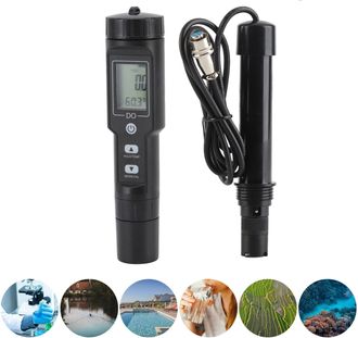 Infinite Medidor De Ox&iacute;geno Profesional Con Electrodo Desmontable Para Acuarios, Estudios Cient&iacute;ficos E Industria, Pantalla Lcd Iluminada