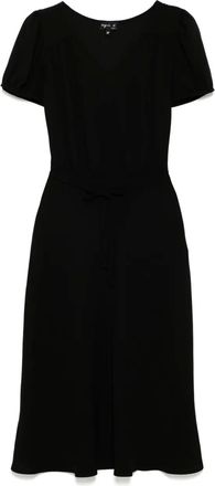 agnès b. crepe pommier dress - women - Polyester - 40 - Black