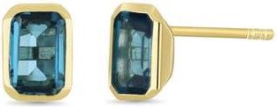 Bony Levy 14K London Blue Topaz Stud Earrings in 14K Yellow Gold at Nordstrom Rack