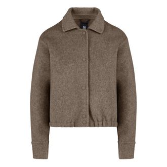 Bomboogie Chaqueta de Lana con Efecto Alpaca - Jackets - Mujer - Marr&oacute;n - S