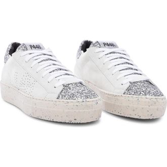 P448 Thea Sneaker in White-Silver at Nordstrom Rack, Size 7Us / 37Eu