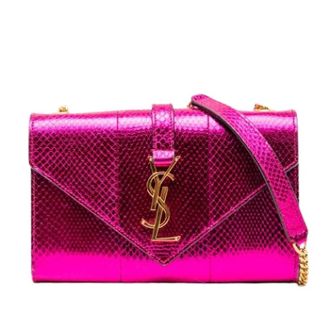 Saint Laurent Pre-owned Cross Body Bags, female, Pink, Size: ONE SIZE Pre-owned Envelope Bag