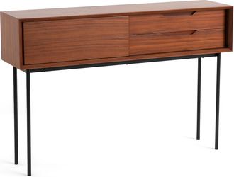 La Redoute Interieurs Console met 1 deur, 2 lades, notenhoutfineer, NOYETO