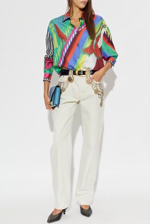 Versace Silk Shirt, Womens, Multicolour