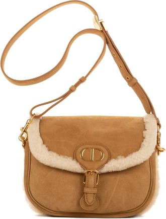Dior Borsa a spalla con bordo in shearling anni 2000 - Toni neutri