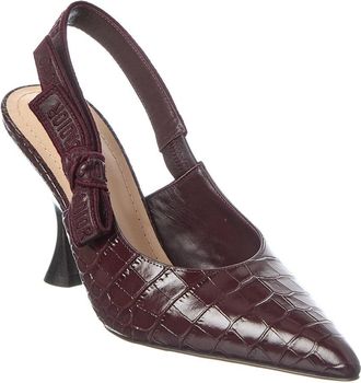 Dior Jadior Croc-Embossed Leather Slingback Pump