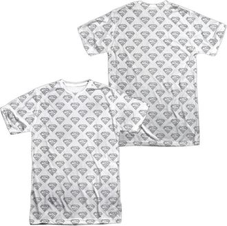 Gildan Superman Shields All Over (Front/Back Print) Short Sleeve Adult 100% Poly Crew Tee / T-Shirt