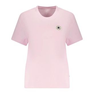 Converse T-Shirts, female, Pink, Size: M Chuck Patch Tee