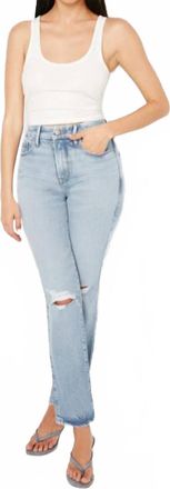 Good American Good Legs Straight Jeans In Light Blue