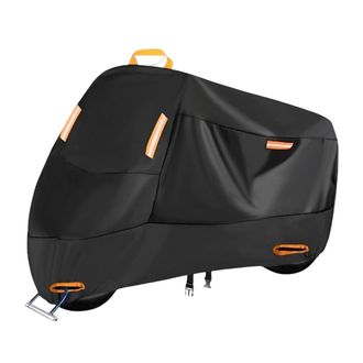 OEM Cubierta Para Motocicleta - Tejido Oxford 190t Impermeable Y Antipolvo - 295x110x140 Cm - Con Cierre Antiviento El&aacute;stico - Bandas Reflectantes - 2 Ori