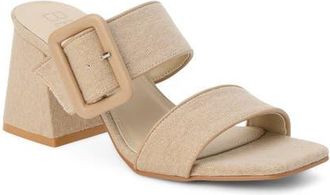 Matisse Footwear Lucy Block Heel Sandal in Sand Linen at Nordstrom, Size 11
