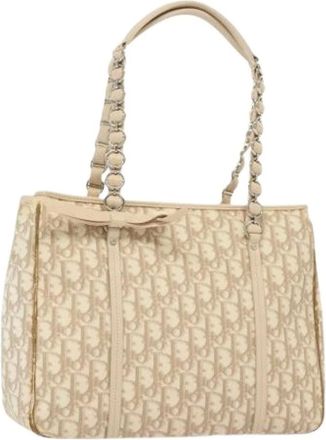Dior Pre-owned Tote Bags, female, Beige, Size: ONE SIZE Pre-owned Vintage Tote Bag