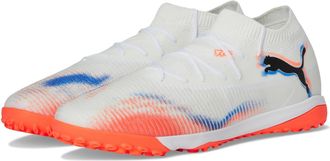 Puma Puma Mens Future 8 Match Turf Trainer Soccer Cleats, White/Black/Glowing Red, 4.5