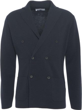 Gender Double-Breasted Blazer With Notch Lapel