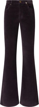 Pinko Flared Velvet Ribbed Broek - Dames - Flared Jeans - Zwart - W27 - Jeans