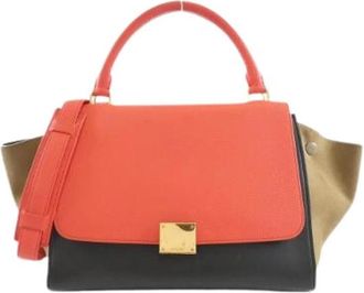 Celine Pre-owned Small Trapeze Leren Tas - Dames - Vintage Handtas - Veelkleurig - ONE Size - Leer - Vintage