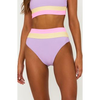 Beach Riot Heidi Colorblock Bikini Bottoms in Sublime at Nordstrom Rack, Size Medium