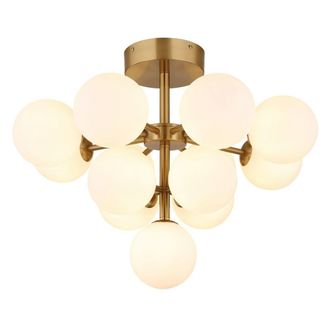 Netlighting Grappy Globe Ceiling Light Gold Colours Balls Glass Shade 13x G9