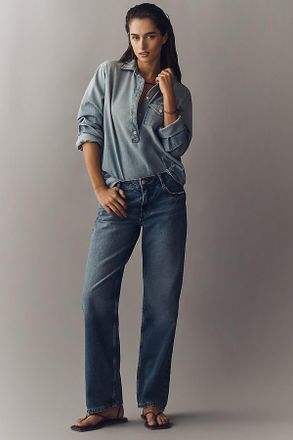 Pilcro Mid-Rise Straight Leg Jeans