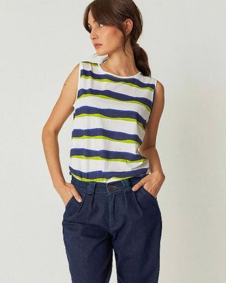 SKFK Klio Tank In Stripes